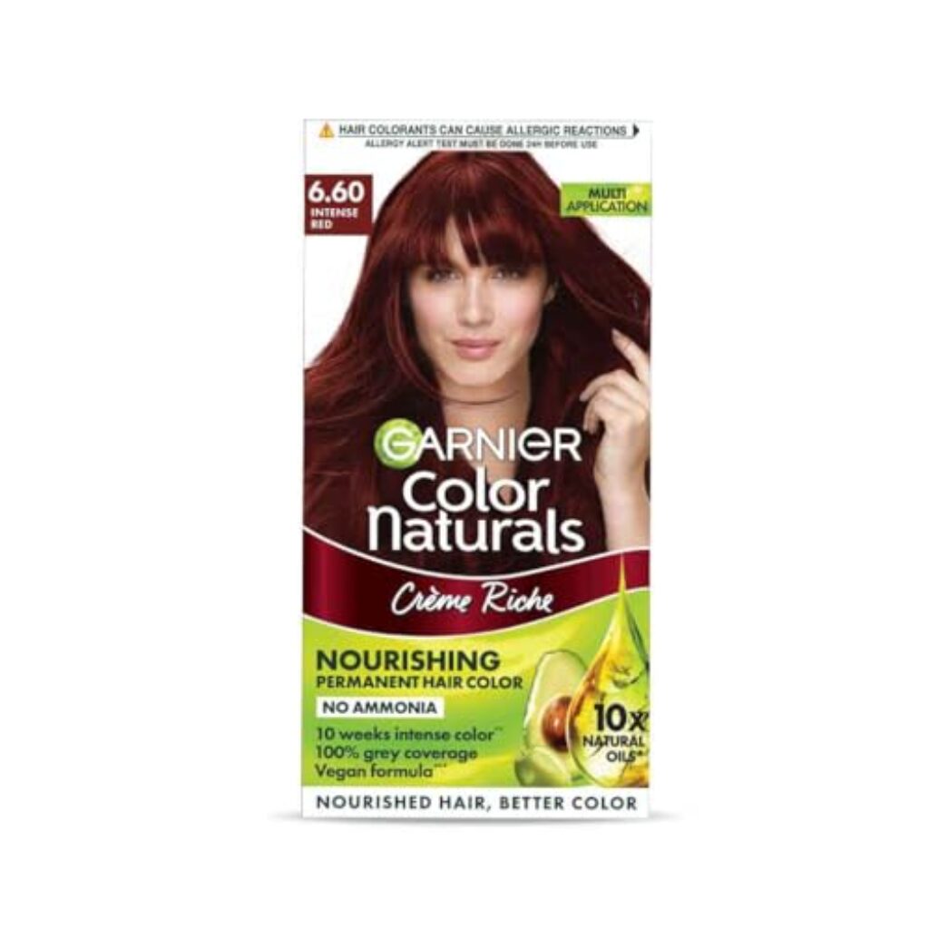 Garnier Color Naturals Crème hair color, Shade 6.60 Intense Red, 70ml + 60g