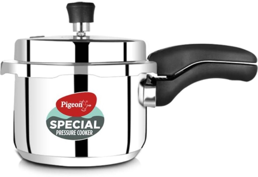 Pigeon Special and 3 L Outer Lid Induction Bottom Pressure Cooker(Stainless Steel)