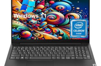 Lenovo V15 G2 15.6″ FHD Anti-Glare Business Laptop, Intel Celeron N4500, 8GB RAM, 256GB PCIe SSD, Intel UHD Graphics, HD Camera, HD Audio, Wi-Fi, Bluetooth, Windows 11, Black
