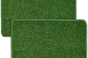 STATUS Artificial Grass Door Mat(Green, Small, Pack of 2)