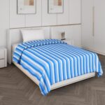 Status All Season Multipurpose Polar Fleece/Summer AC Blanket/Single Bed Blanket/Light Weight Blanket (Blue)