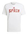 ADIDAS Men Cotton SPAIN Tee, Football T-Shirts, WHITE, X-Small