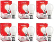 EVEREADY 12 W Standard B22 LED Bulb(White, Pack of 6)