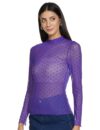 Marks & Spencer Spot Mesh Long Sleeve Top T818829XBRIGHT Purple (M)