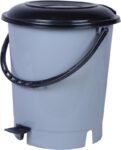 3D METRO SUPER STORE Pedal Bin, Capacity: 12 L Plastic Dustbin(Grey)