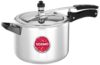 Amazon Brand – Solimo – Sleek Induction Bottom Aluminium Pressure Cooker – 5 Liter (Inner Lid), Silver
