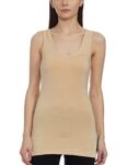 Fruit of the Loom Soft Cotton Blend Thermal Tank Top for Women | Comfortable Fit | TAN Pack of 1