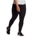 Adidas Women’s W Lin Leg Slim Fit Tights (Gl1383-4X, Black/White, 4X)