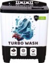 InnoQ 7.5 kg | Turbo Wash | Buzzer | Wheels | Turbo Jet Dryer | Magic Filter | Lint Filter Semi Automatic Top Load Washing Machine White(75-TURBO-EXL-WB)
