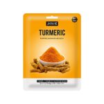 Jaquline USA Turmeric Sheet Mask| Zero Paraben And Sulphate| Biodegradable Ber Masks| Light-Weight| Hydrating And Skin Firming, 1 Count