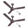 Havells 1200mm Milor BLDC Motor Ceiling Fan | 5 Star with RF Remote, 100% Copper, High Air Delivery | Upto 57% Energy Saving, ECO Active Technology, Flexible Timer Setting | (Pack of 2, Dusk)