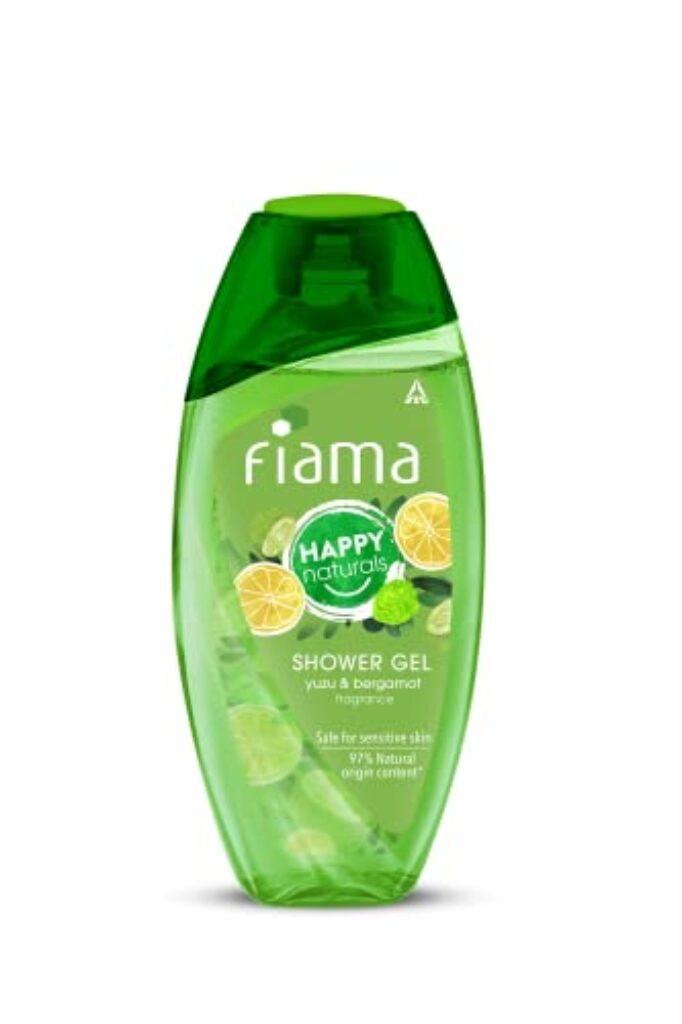 Fiama Happy Naturals Body Wash Shower Gel, 250ml, Yuzu and Bergamot, Body Wash for Women & Men, 97% Natural Origin Content, Safe on Sensitive Skin Bodywash