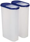 Amazon Brand – Solimo Modular Plastic Container and Dispenser, Set of 2 (3000 Ml Each) – Blue