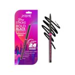 Jaquline USA Pro Stroke Bold Black Kajal | Smudge Proof, Water proof, Vegan| 24Hr Stay