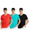 Amazon Brand – Symbol Men’s Solid Cotton T Shirt | Plain | V Neck | Half Sleeve – Regular Fit | Combo Pack of 3 (Available in Plus Size) (Multicolor2_S)