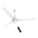 POLYCAB Silencio Mini 1200mm 5-Star BLDC, Remote Ceiling fan for home | Free Installation | 55% Energy Saving, 100% Copper, High Speed, 25 Speed Setting, Reversable & Timer | 4-yr Warranty【Matt White】