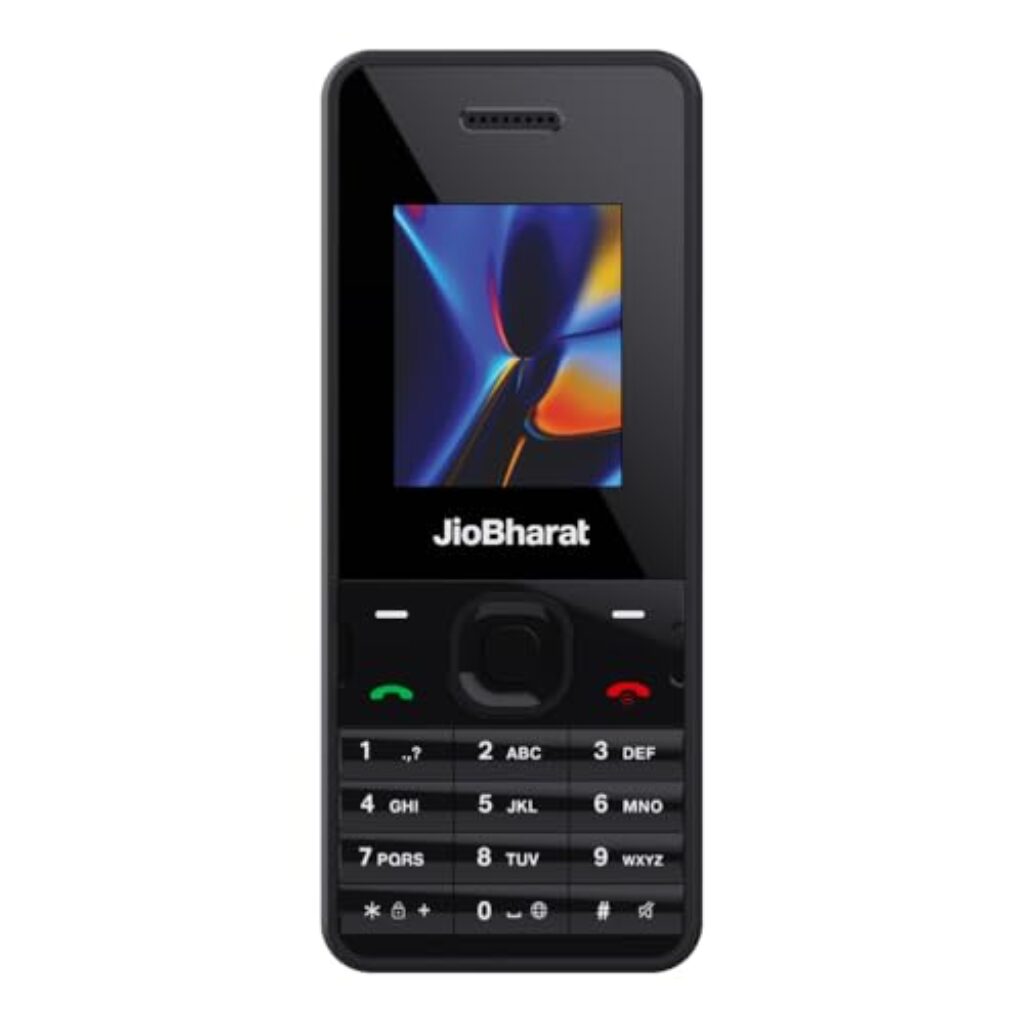 JioBharat V2 4G Phone with JioCinema, JioSaavn, Pay (UPI), Long Lasting Battery, LED Torch, Digital Camera | Black | Locked for JioNetwork