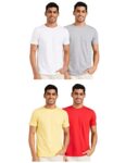 Amazon Brand – Symbol Men’s Solid Regular Fit T-Shirt (Pack of 5) (SS20SYMTEE42-C_Multi-CLR3 2XL)