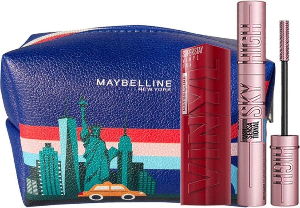 MAYBELLINE NEW YORK Suhana's Glam Kit- Vinyl Ink Lipstick 4.2ml & Sky High Mascara 6ml