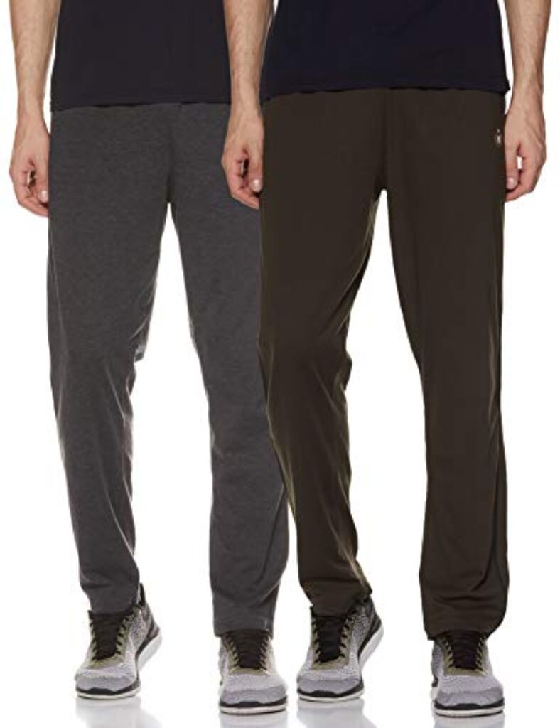 Cazibe Men's Relaxed Fit Track Pants (Combo Pack of 2) (CZ11121_Olive/Grey_26W x 29L)