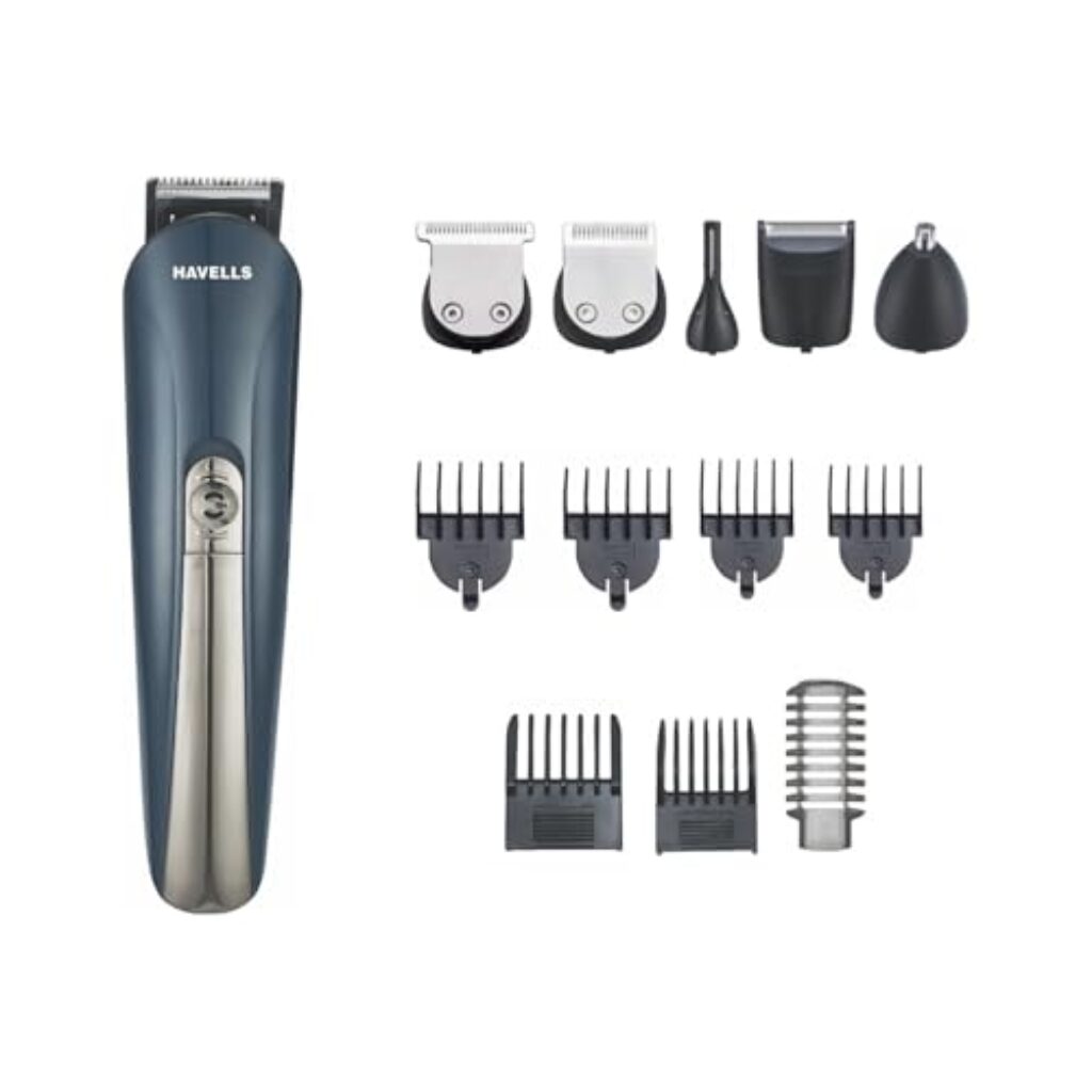 Havells Men Gs7612 Alpha 12 In 1 Grooming Kit, Face, Body And Hair, 120 Min Runtime, 2 Yrs Guarantee