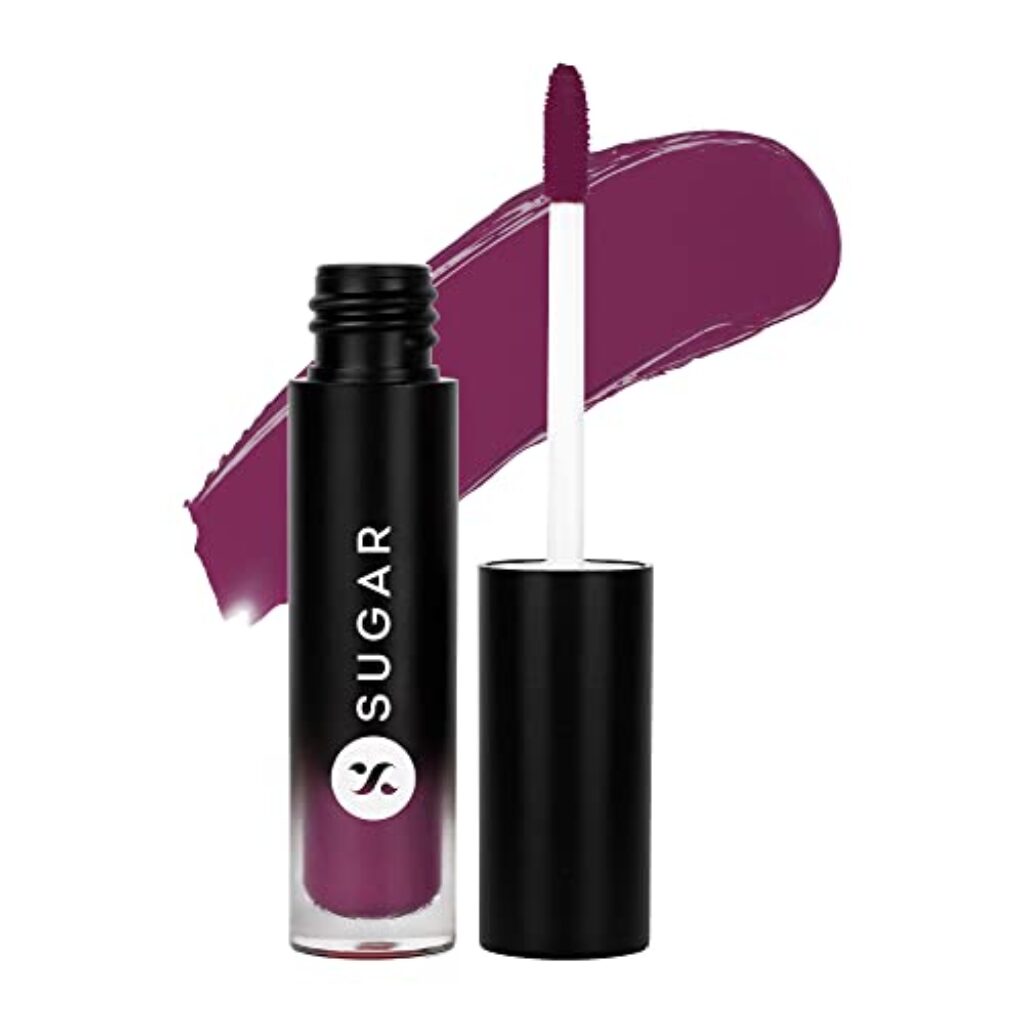 SUGAR Cosmetics Mousse Muse Lip Cream | Lasts 24+ Hrs | Creamy Mousse Lipstick | Waterproof & Smudgeproof | 5ml - 07 Plum Brandy