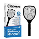 Odomos Attack Anti – Mosquito Rechargeable Racquet with 500mAH Battery || 6 Month Warranty (Black)