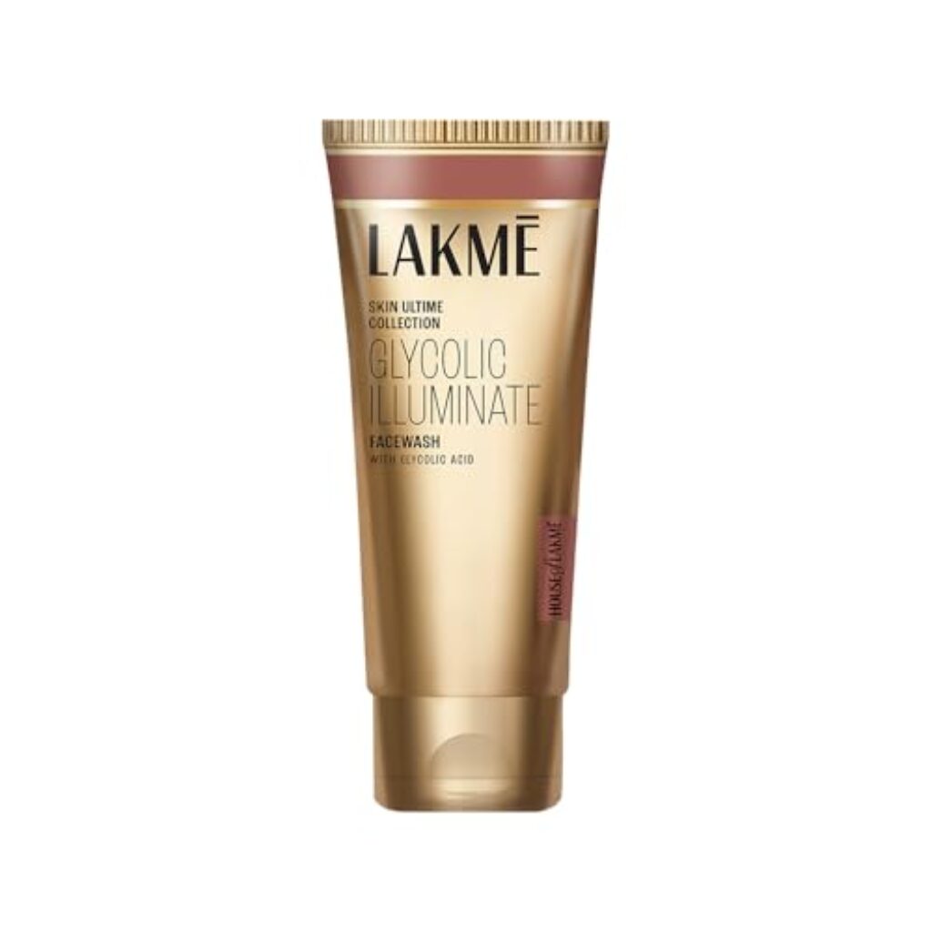 LAKMÉ Glycolic Illuminate Facewash with Glycolic Acid | Glycolic Acid Face Wash for Exfoliating Dull Skin | Gentle Cleanser for Glowing Skin 100gm