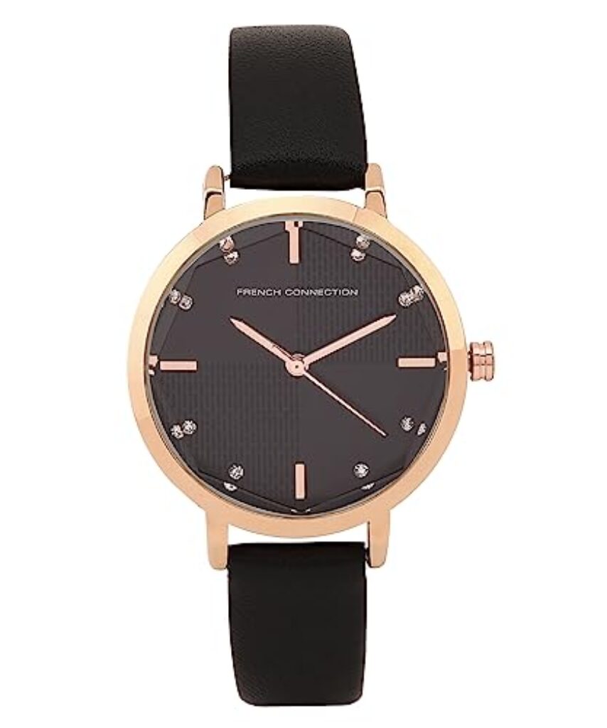 French Connection Spring-Summer 2023 Analog Black Dial Women's Watch-FCN00064B