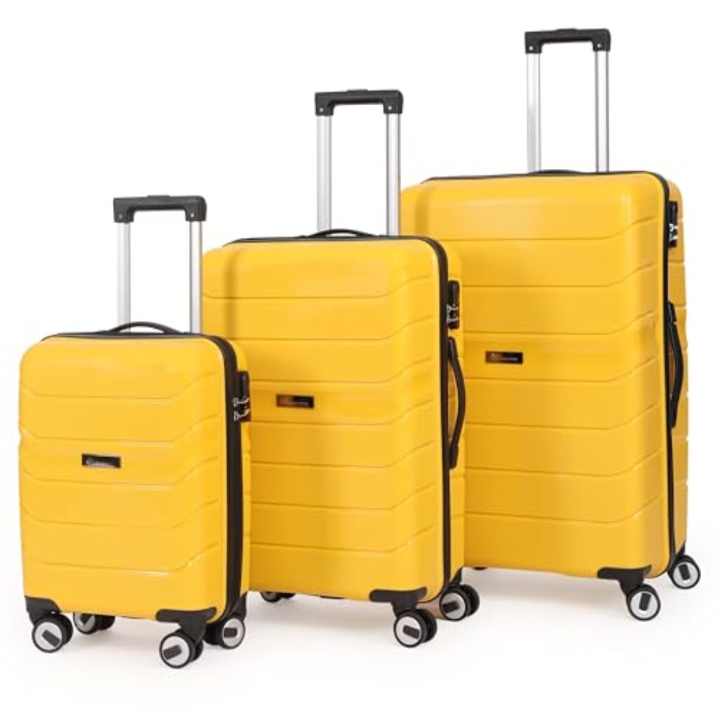 GAMME Joy Polypropylene Hard Side 19"/24"/28" Luggage Set (Yellow)