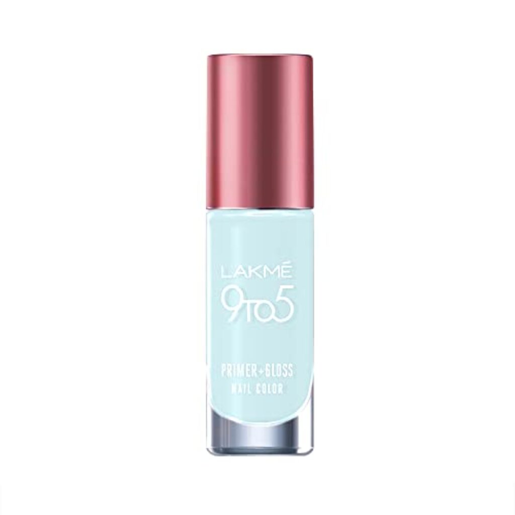 LAKMÉ 9To5 P+G Glossy Finish Nail Color Sky Blue 6Ml