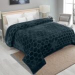Status Contract Mink Blanket | Double Bed AC Blanket |Skin-Friendly, Lightweight & Super Soft Blanket 2.2 Kgs- 220 x 215 Cms (Dark Blue)-Design Might Vary