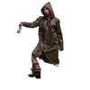 Lifelong Raincoat for Women – Lightweight Waterproof Raincoat with Adjustable Hood, Carry Pouch, and Knee-Length Design – Lightweight Polyester Poncho for Women (Size-XL, Colour- Olive Green)