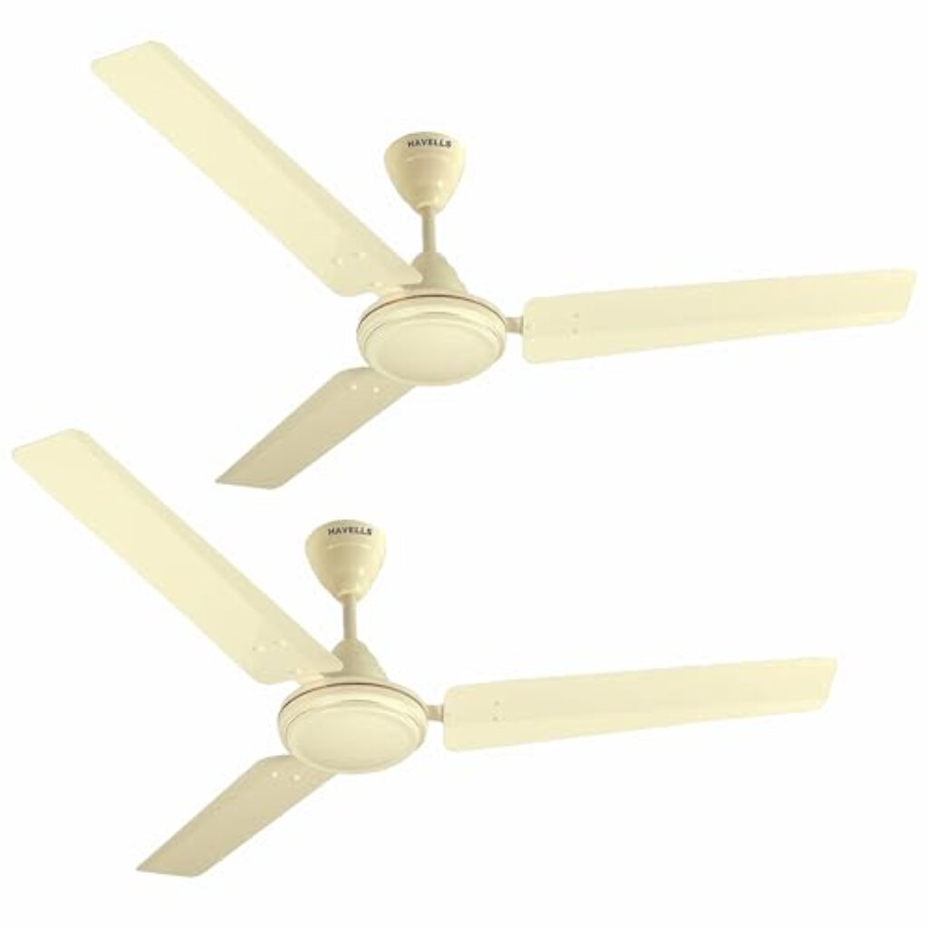 Havells Pacer 1200mm 2 Star Energy Saving Ceiling Fan (Bianco, Pack of 2)