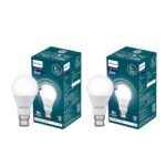 PHILIPS Motion Sensor 14W B22 LED Bulb | Motion Sensor Light for Home | Motion Sensor LED Bulb | Crystal White, Pack of 2
