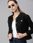 Home KASHIAN Full Sleeve Solid Women Denim Jacket