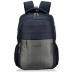 Amazon Basics 29 L Laptop Backpack for Men & Women | Spacious Front Pocket and Back Padding | For Travel, Outdoor, College | 34 L x 21 W x 47.5 H cm | Navy Blue & Grey