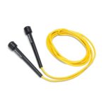 Amazon Brand – Symactive Polyvinyl Chloride (PVC) Skipping Jumping Rope for Men and Women, with Adjustable Height Speed for Exercise & Fitness (Yellow)