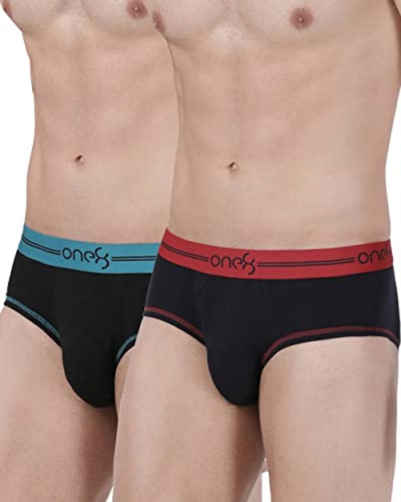 ONE8 by Virat Kohli Men's Solid Brief (Pack of 2) (203N-NAVY/Navy/Black_xx-Large)