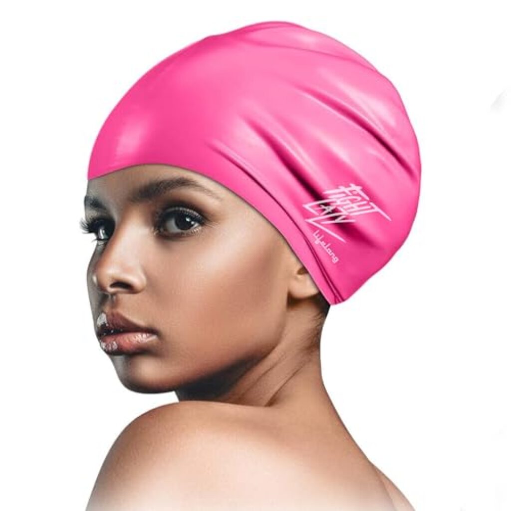 Lifelong Swimming Cap for Women - Swim Hair Caps for Long Hair- Waterproof Head Cover Cap - Silicone Hair Cover Cap for Adult Women - Swimming Pool Cap - Easy Fit - Swimming Accessories