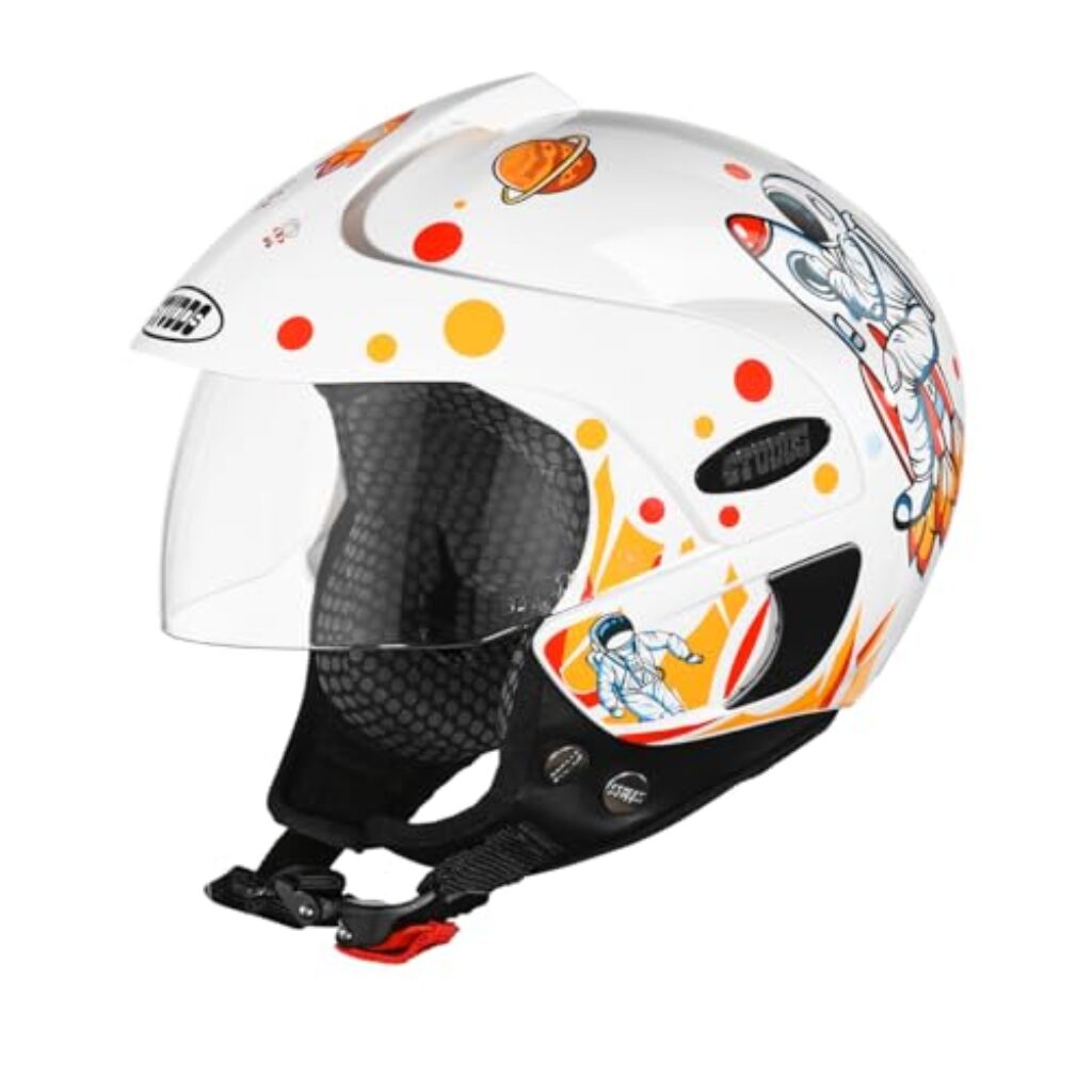 Studds Marshall D2 Open Face Kids Helmet (Boy's, White - XXXL)