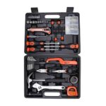 BLACK+DECKER BMT126C Hand Tool Kit for Home & DIY Use (126-Piece) – Includes Screwdriver, Wrench, Ratchet, Utility Knife, Saw, Claw Hammer, Measuring Tape and Plier, 6 Month Warranty, ORANGE & BLACK