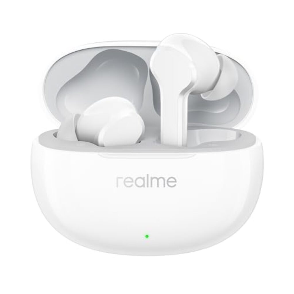 realme Buds T110 Bluetooth Truly Wireless in Ear Earbuds with mic, AI ENC for Calls, Google Fast Pair, 38 Hours Total Playback with Fast Charging and Low Latency Gaming Mode (Pop White)