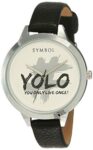 Amazon Brand – Symbol Women Synthetic Analog White Dial Watch-Az-Inl22-C, Band Color-Black