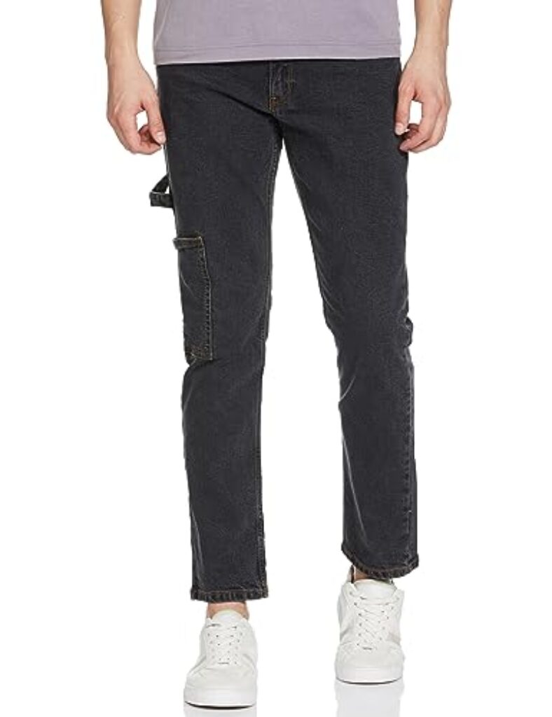 Amazon Brand - INKAST Men's Regular Carpenter Jeans (IK-S22-DN-SS-07_Grey MS-Carpntr_32)