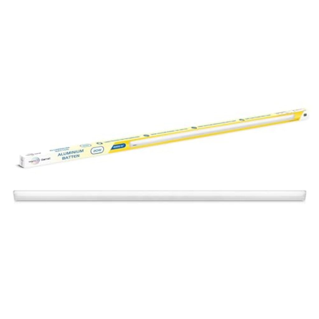 Wipro Garnet 20W Aluminium LED Batten for Home & Office | Bright & Energy Efficient Tubelight |Aluminium heat sink | Cool Day Light (6500K) with 2000 lumen|Batten for Commercial use |4Feet, Pack of 4