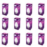 PHILIPS 4-watt Filament Candle LED Bulb | Diffused Candle Bulb for Home & Decoration | Bulb Base: E27, Cool White | Pack of 12