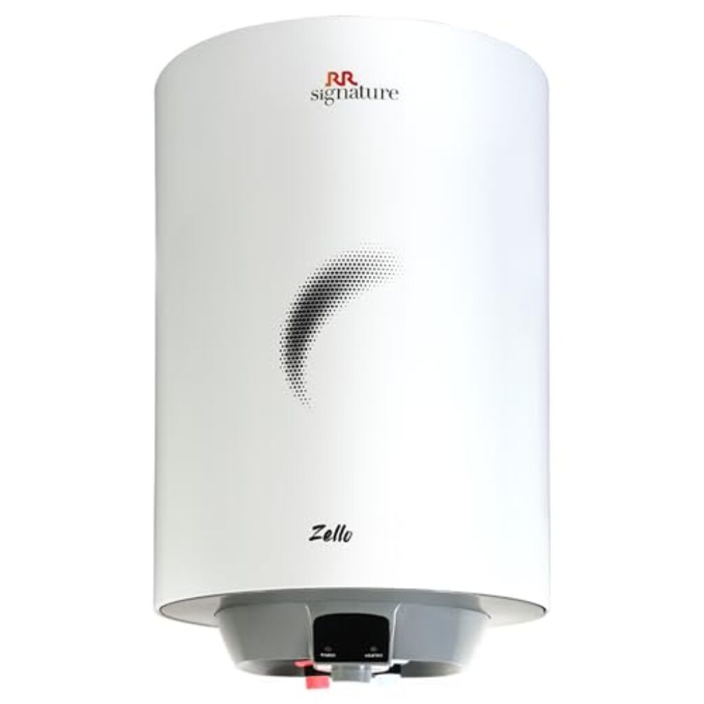 RR Signature Zello 25L Star Rated Storage Water Heater for Home | Glass Line Tank Geyser | 8 Bar, Suitable for High Rise |Thermal Cutout |Safety Valve 2 Yr Warranty on Product & 6 Yr on Tank by RR