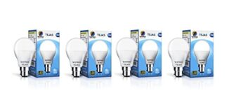 Wipro Tejas 9w LED Bulb for Home & Office |B22 LED Bulb Base |Cool Day White Light (6500K) |4Kv Surge Protection |High Voltage Protection |Eco Friendly Energy Efficient | Pack of 4