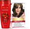 L’Oréal Paris Excellence Creme Hair Color, Shade 4 – Dark Brown, 100 g + 72 ml + Colour Protect Shampoo, 192.5 ml(2 Items in the set)